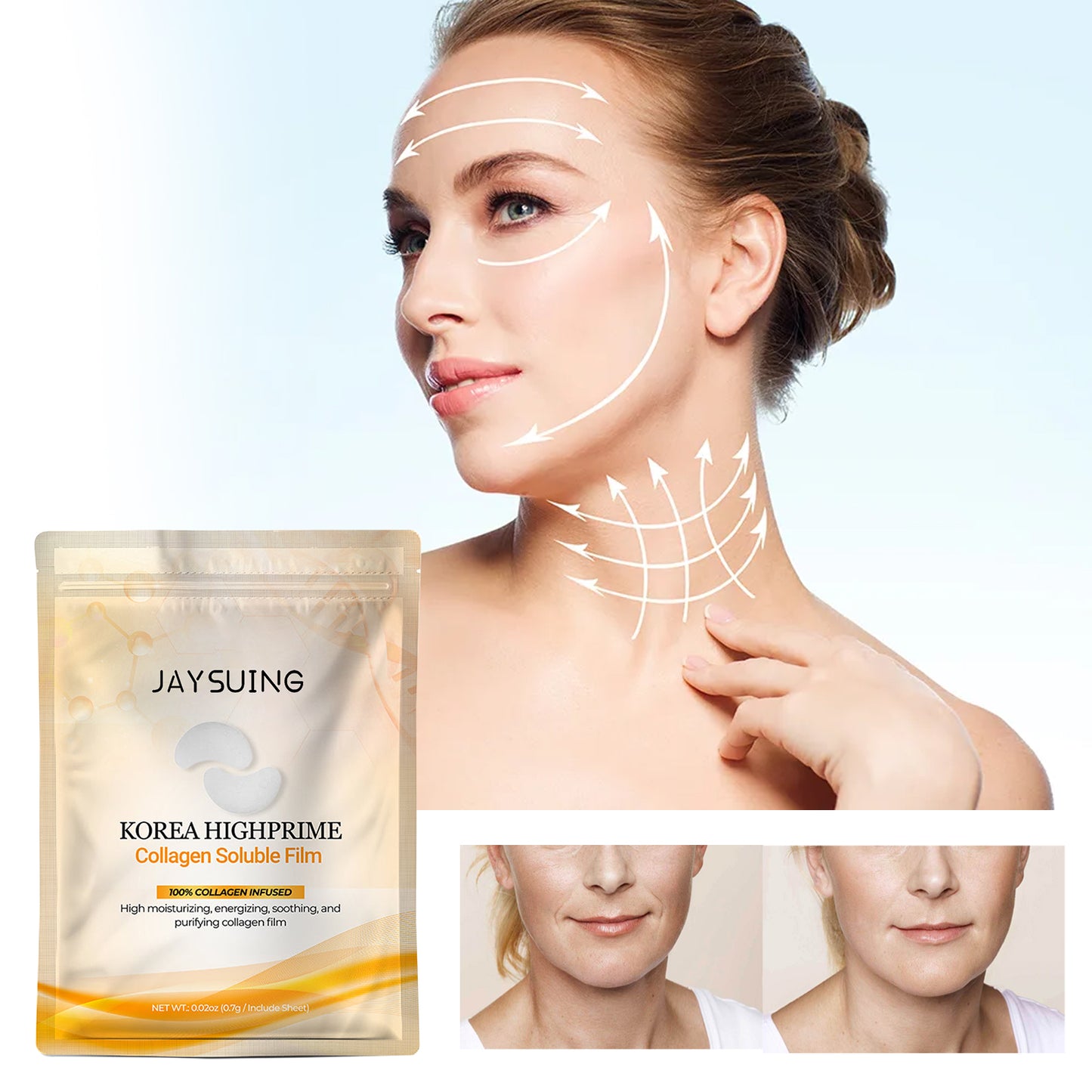 Soluble Collagen Film Mask - Anti-Wrinkle Moisturizing Facial Treatment