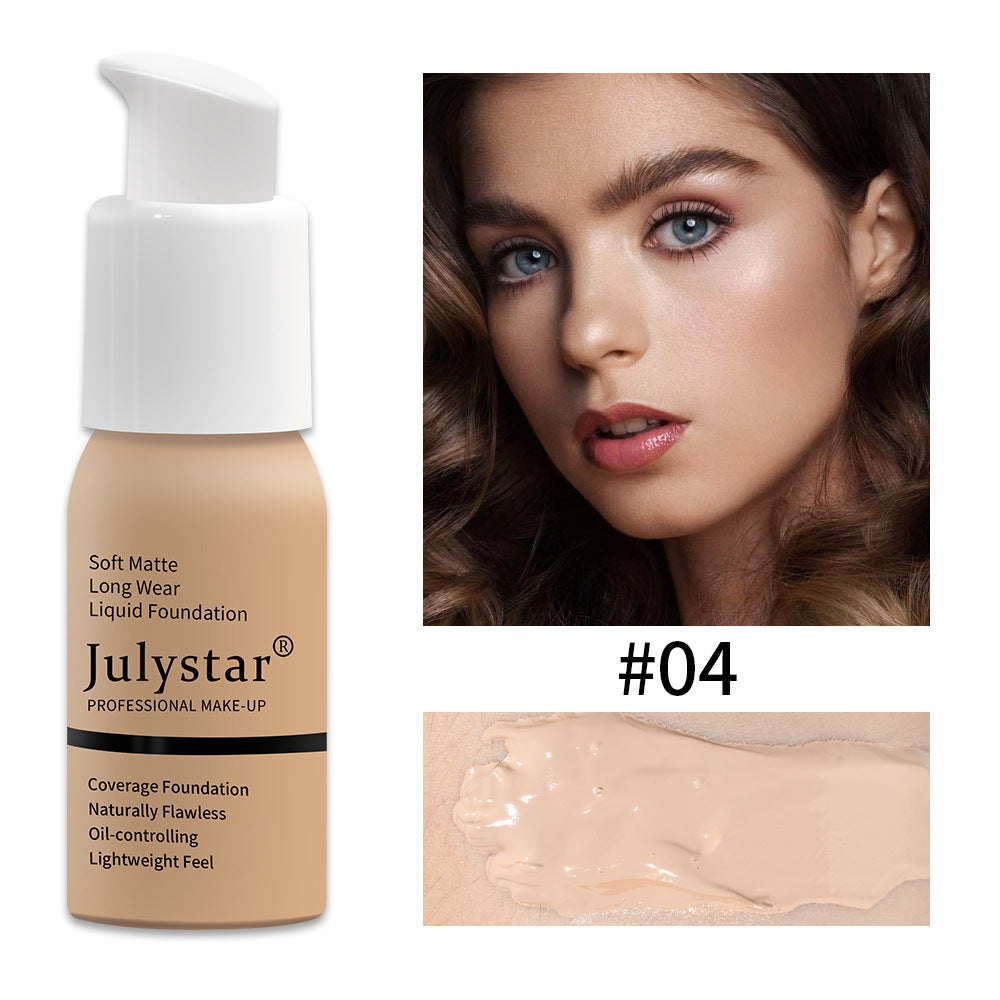 Long-Lasting Liquid Foundation - Waterproof Moisturizing Concealer Makeup