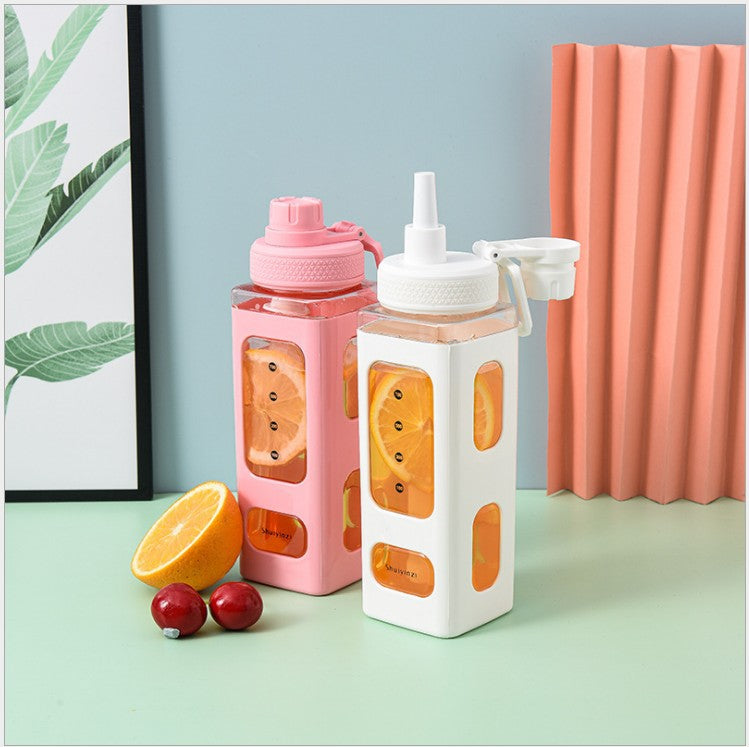 Reusable Water Bottle with Leak-Proof Seal - 601-700ml Portable Drink Cup