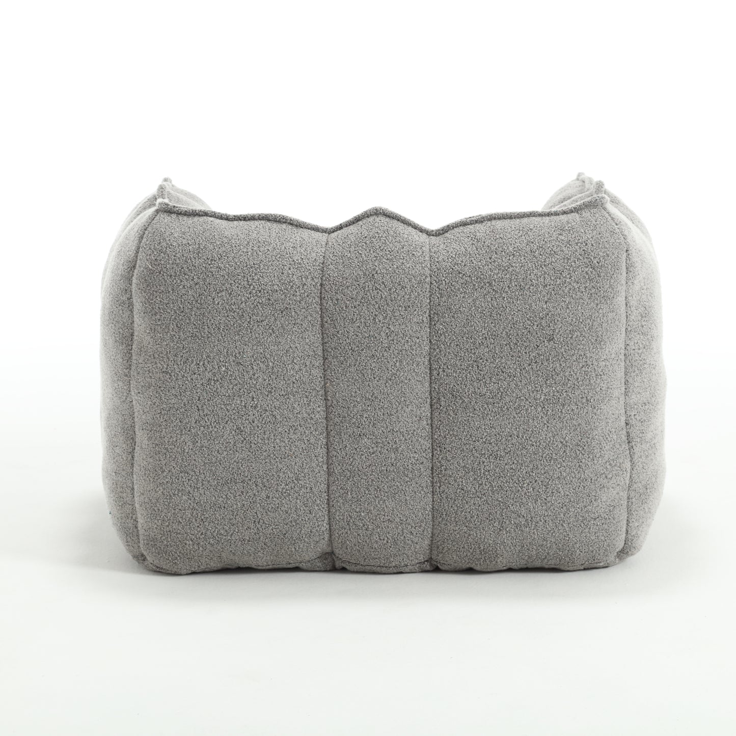 Soft Chenille Bean Bag Chair with Foam - Grey