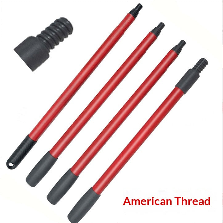 Adjustable Coarse-Thread Mop Handle for American & German Styles - Stainless Steel