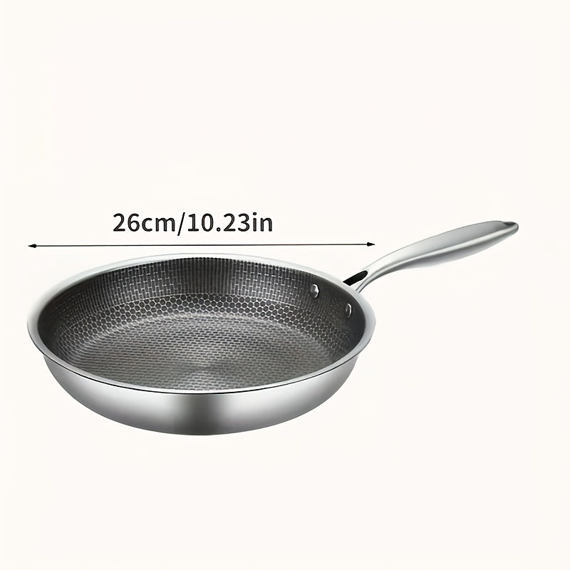 26cm Stainless Steel Non-Stick Frying Pan - Easy to Clean