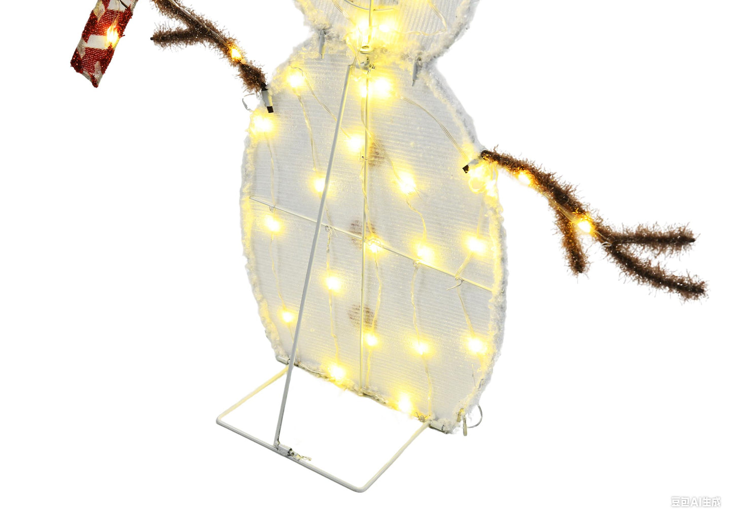Heart-Shaped Snowman LED Lights for Holiday Decor