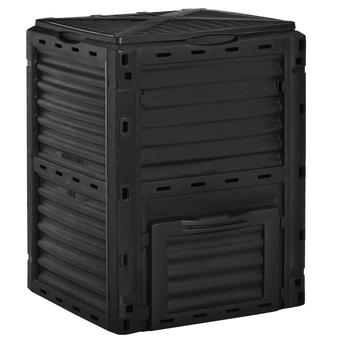 80 Gallon Outdoor Compost Bin - Easy Assembly, Black