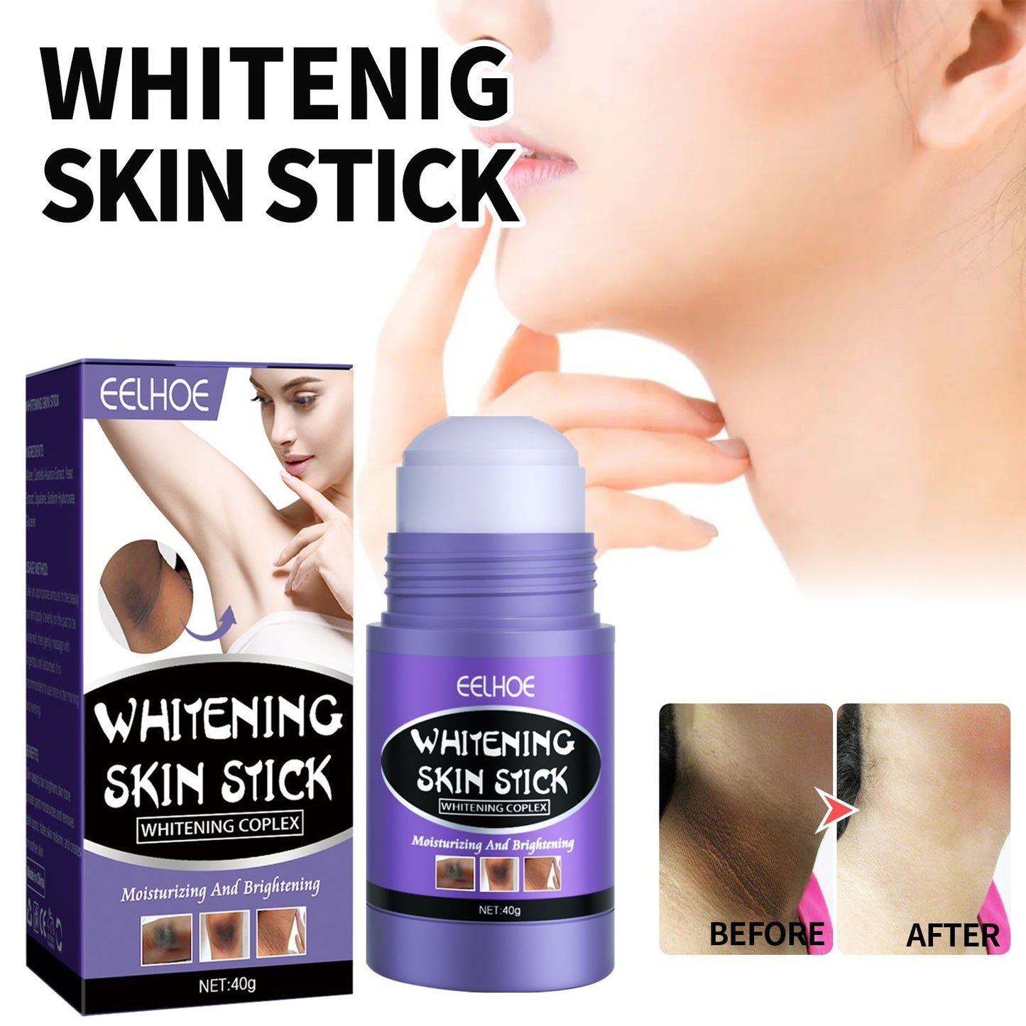 Skin Brightening Beauty Stick - Dark Spot Corrector & Moisturizing Cream