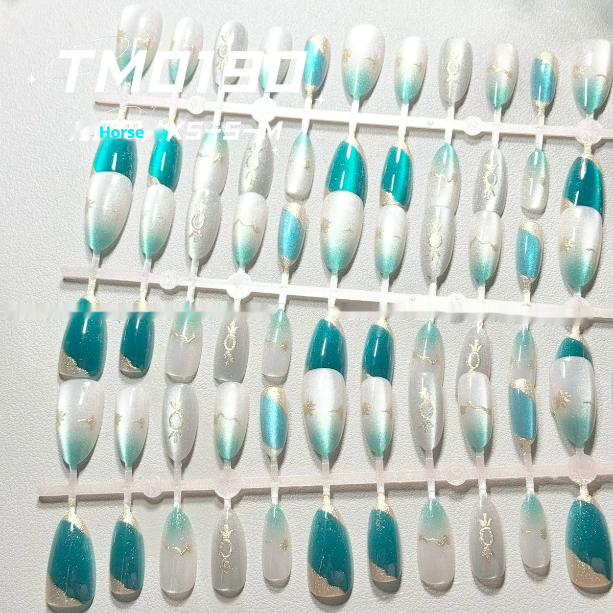 Cat Eye Nail Glitter Set - Celadon Gold Armor & Ins Style Varieties