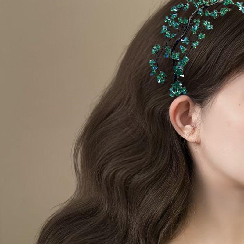 Crystal Beaded Headband with Woven Design