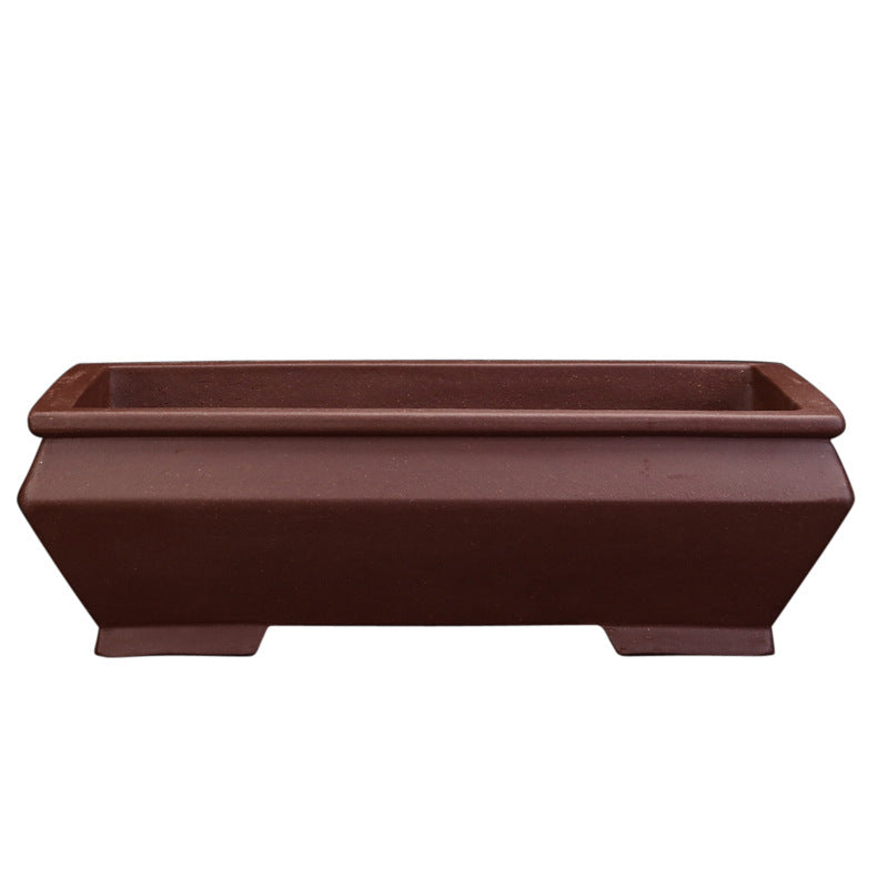 Purple Ceramic Square Plant Pot for Desktop & Floor Bonsai Display