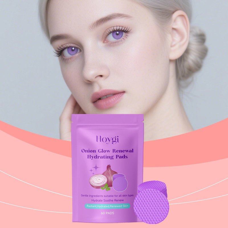 Hydrating Skin Care Pads with Onion Extract - 60 Pack