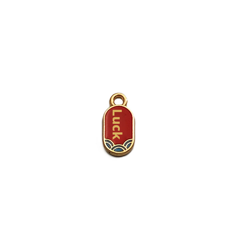Blessings DIY Pendant Square Zinc Alloy Jewelry Making Accessory