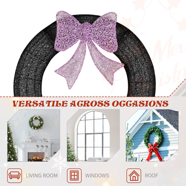 36-Inch Pre-Lit Christmas Wreath with Remote Control LED Lights