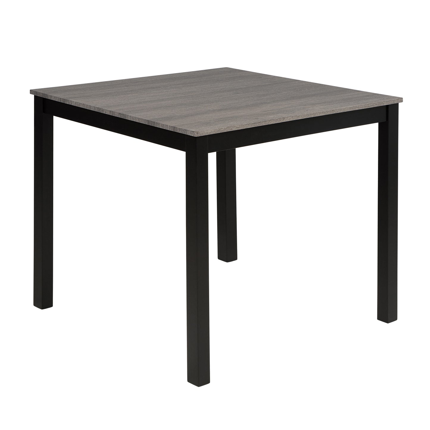 Counter Height Dining Table Set with 4 Chairs - Light Grey & Black
