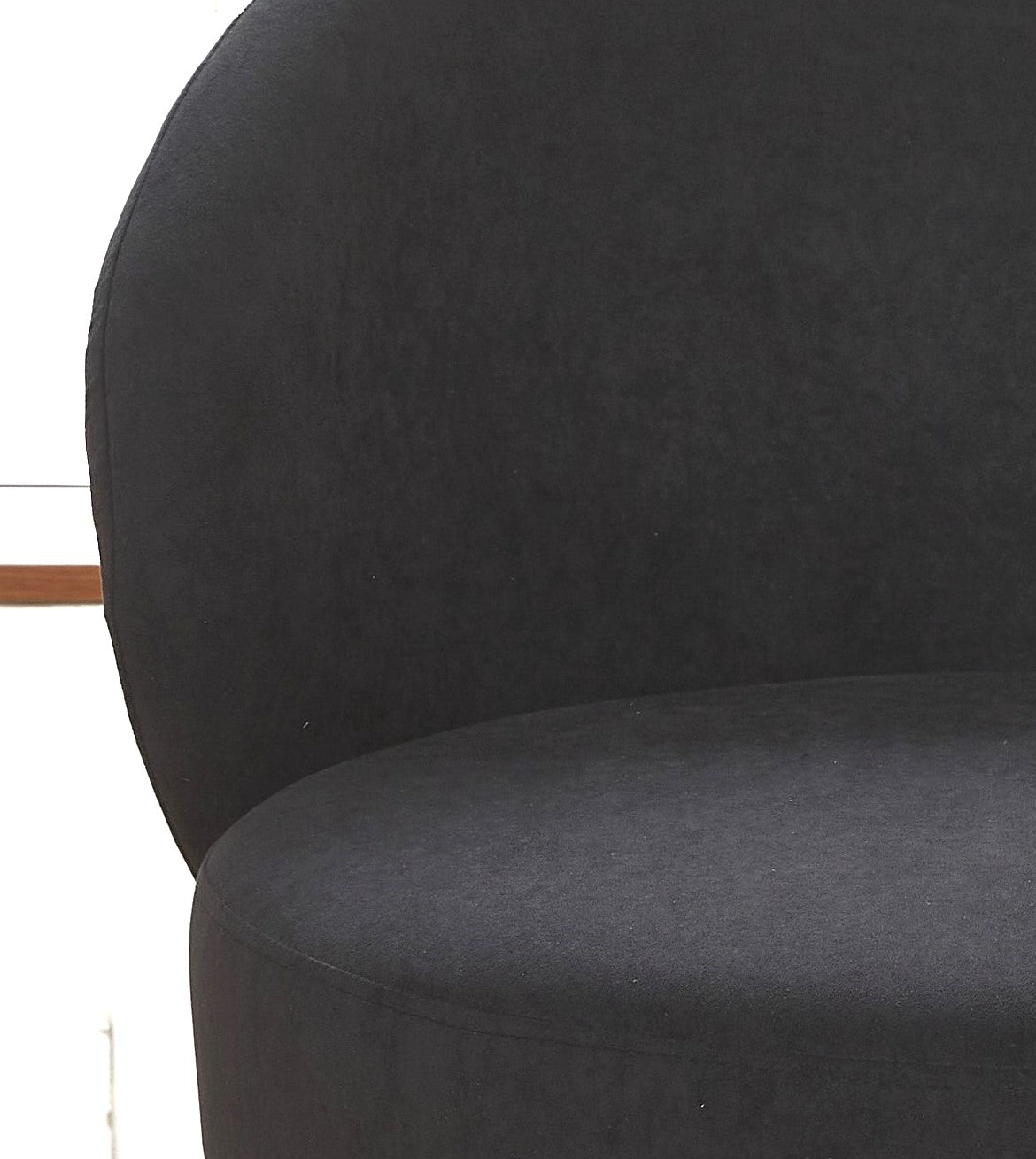 Round Velvet Accent Chair, Mid-Century Modern Upholstered Armchair