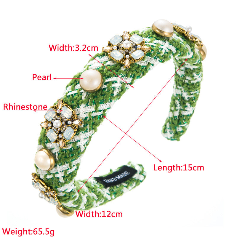 Colorful Glass Pearl Headband - Multiple Colors
