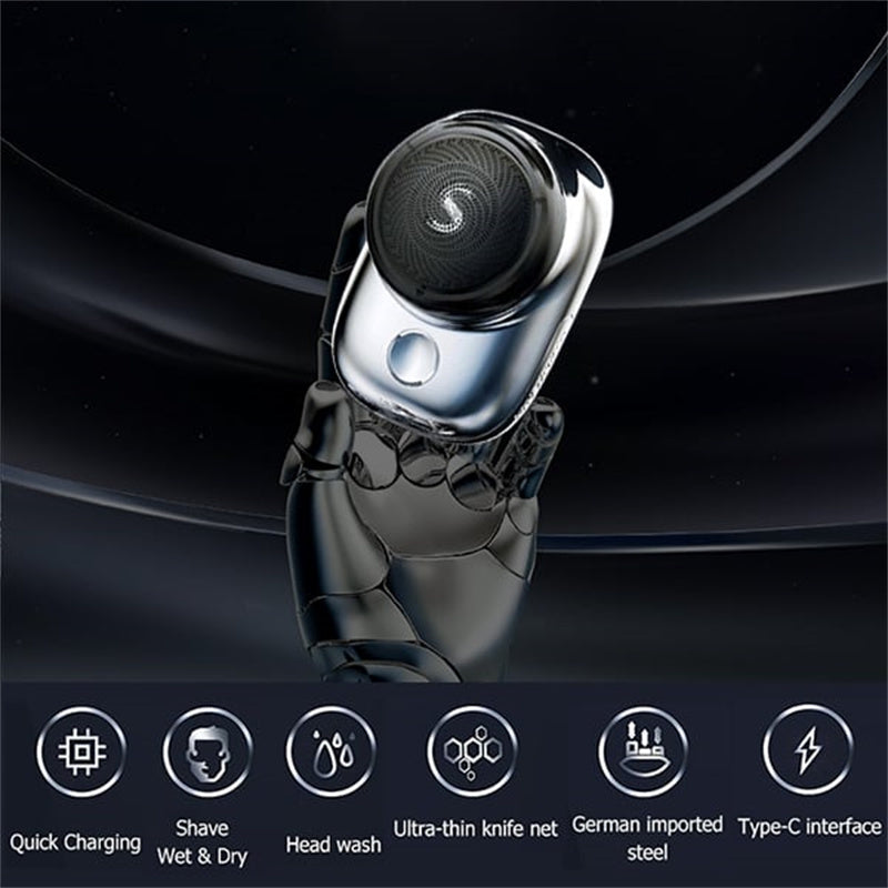 Mini Portable Electric Shaver for Men USB Rechargeable Waterproof Cordless Razor