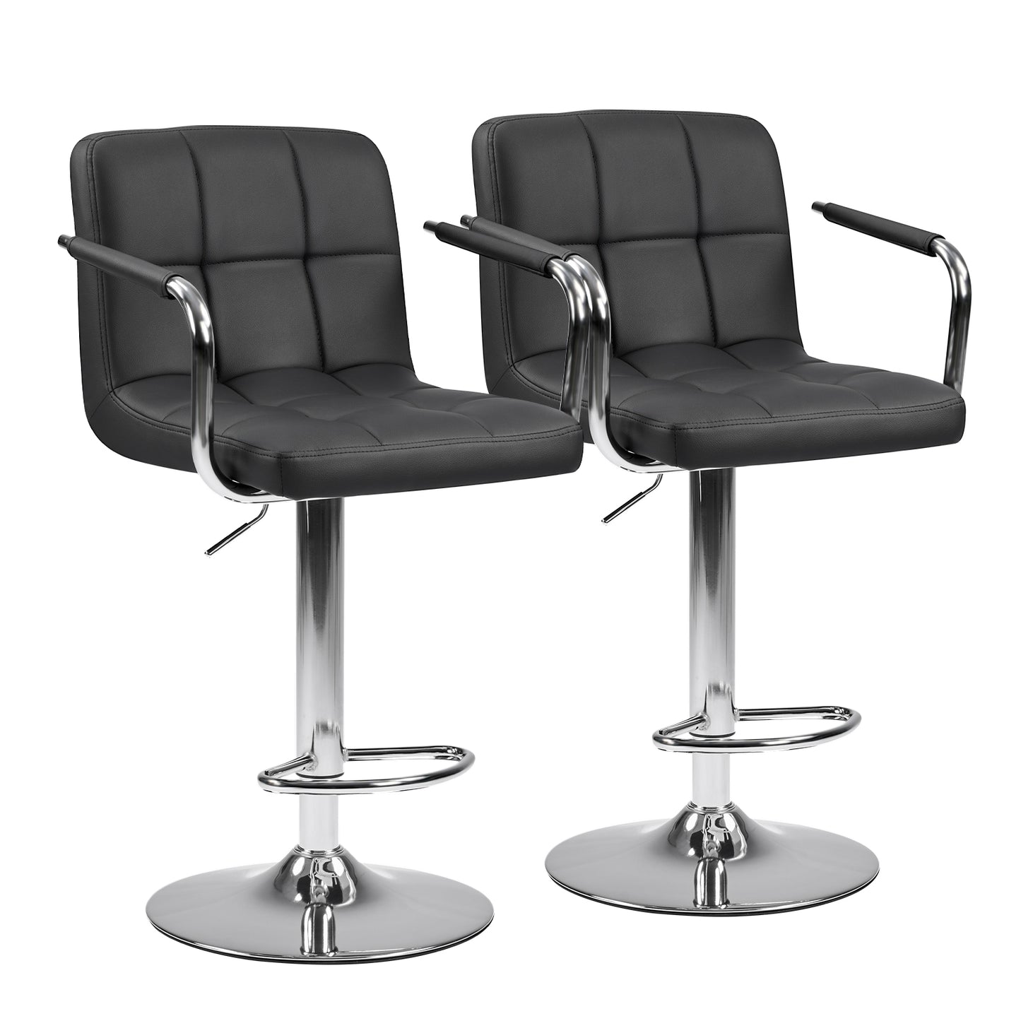 Adjustable Bar Chairs - Ergonomic, Rotating with Padded Armrests
