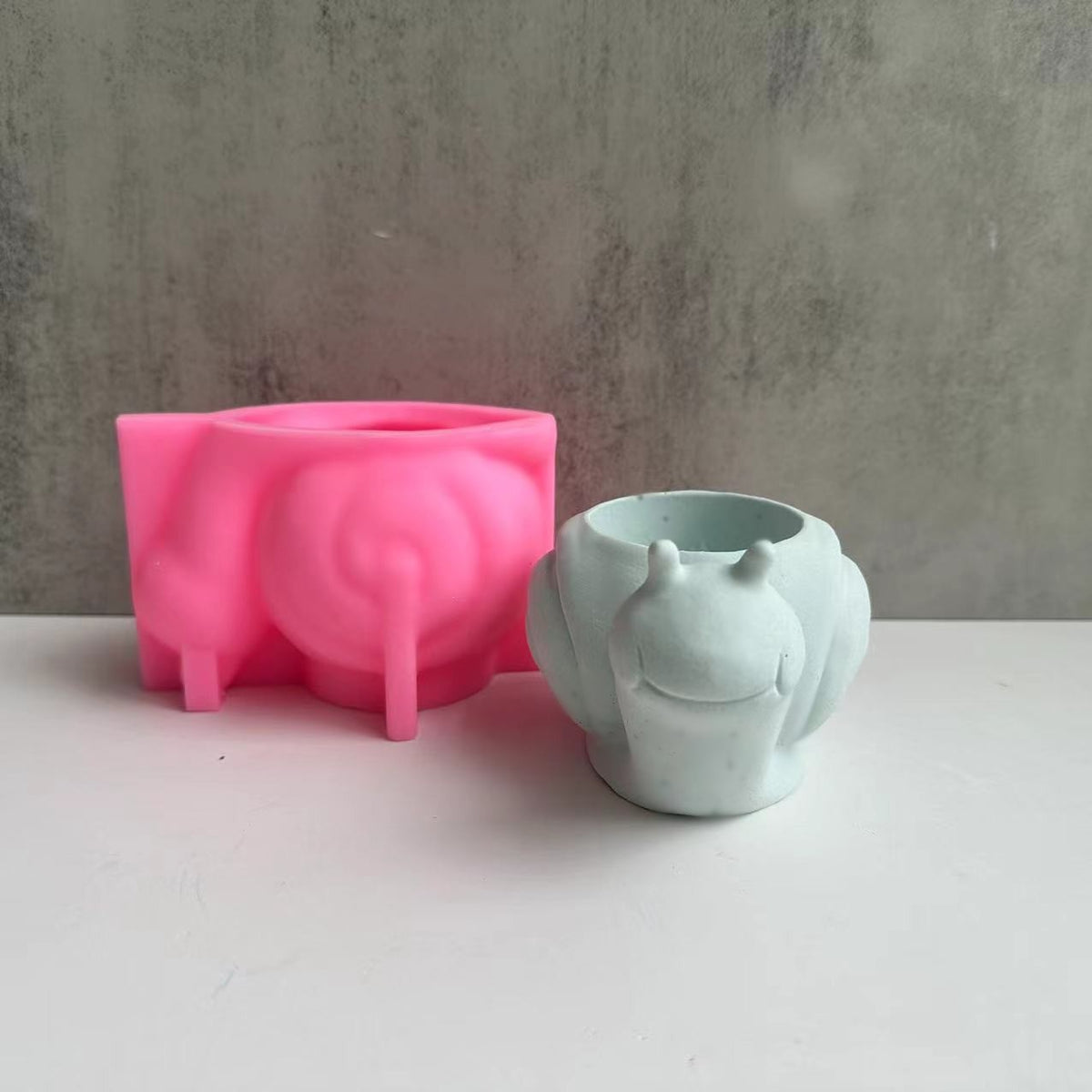 Snail Flower Pot Silicone Mold for Resin Gypsum Concrete Crafts - HP150