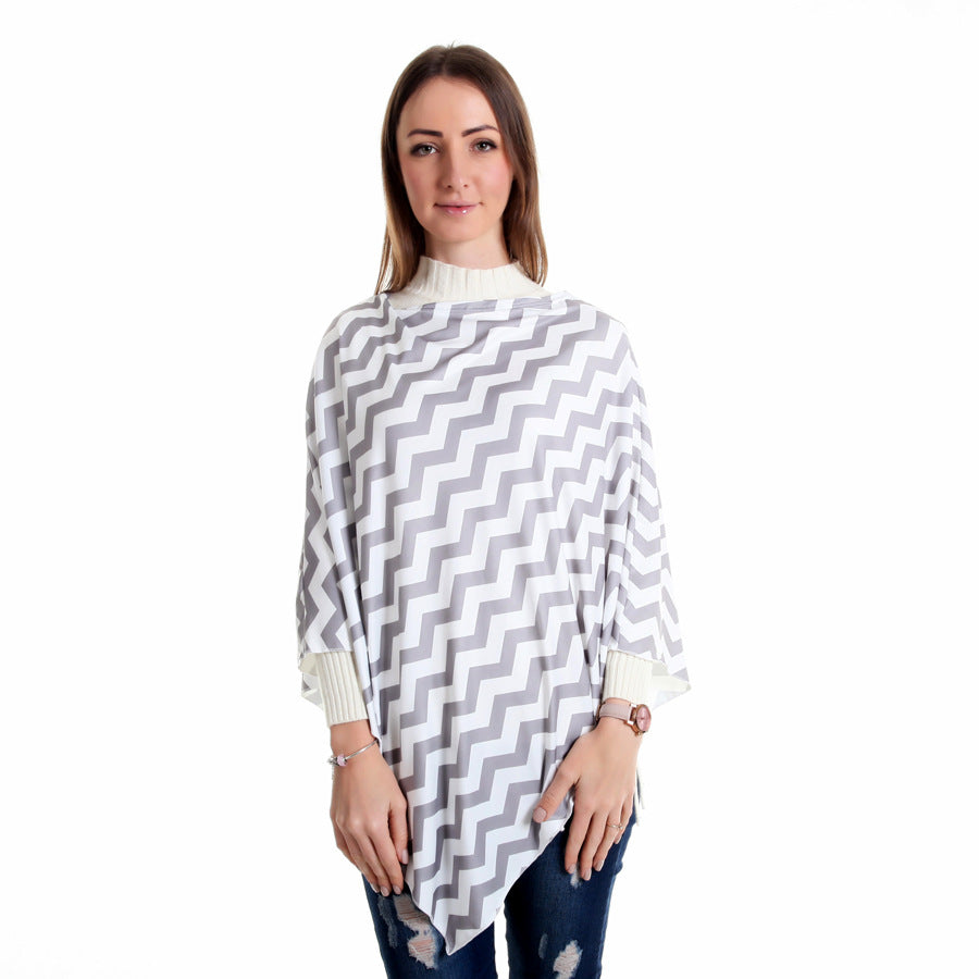Nursing Shawl for Maternal and Child Care - Windshield Shade Style, Floral Pattern, Polyester, 160cm
