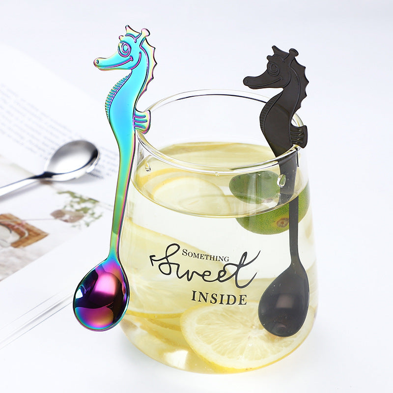 Stainless Steel Seahorse Coffee Spoon - Elegant Kitchen Utensil