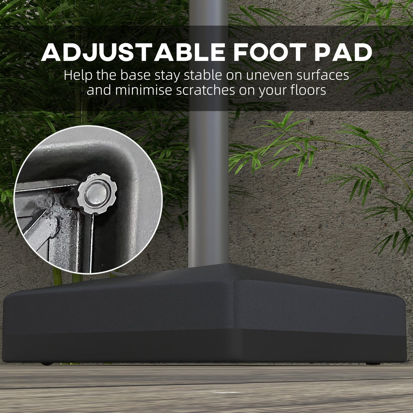 Fillable Umbrella Base for 84D-110V02 Cantilever Umbrella - Black