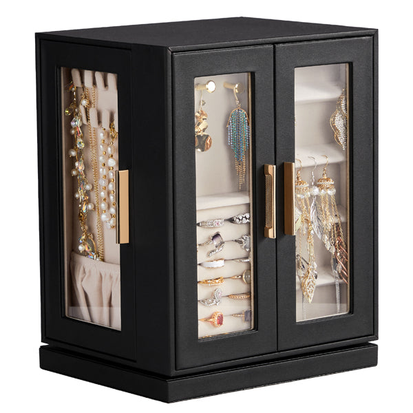 Four Sides With Storage, 5 Drawers That Can Rotate. Black Cabinet