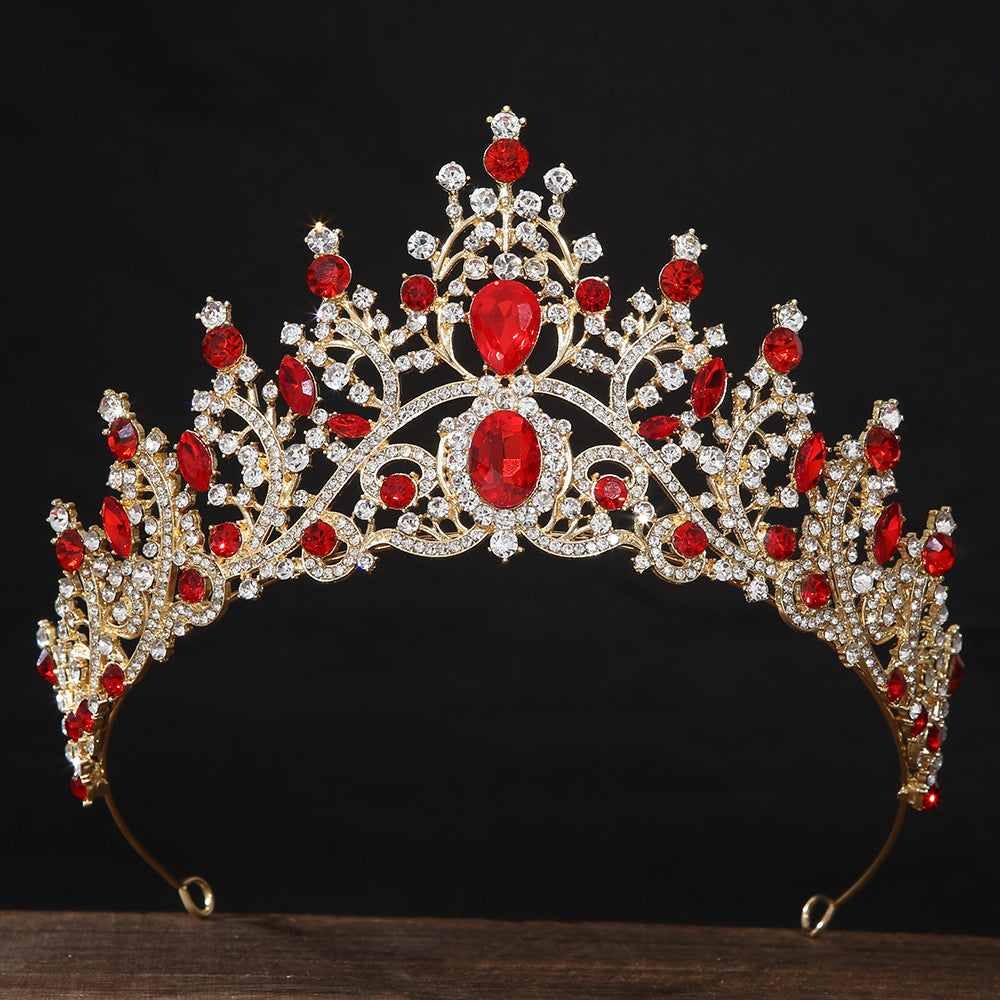 Shimmering Crystal Bridal Crown with White Rhinestones