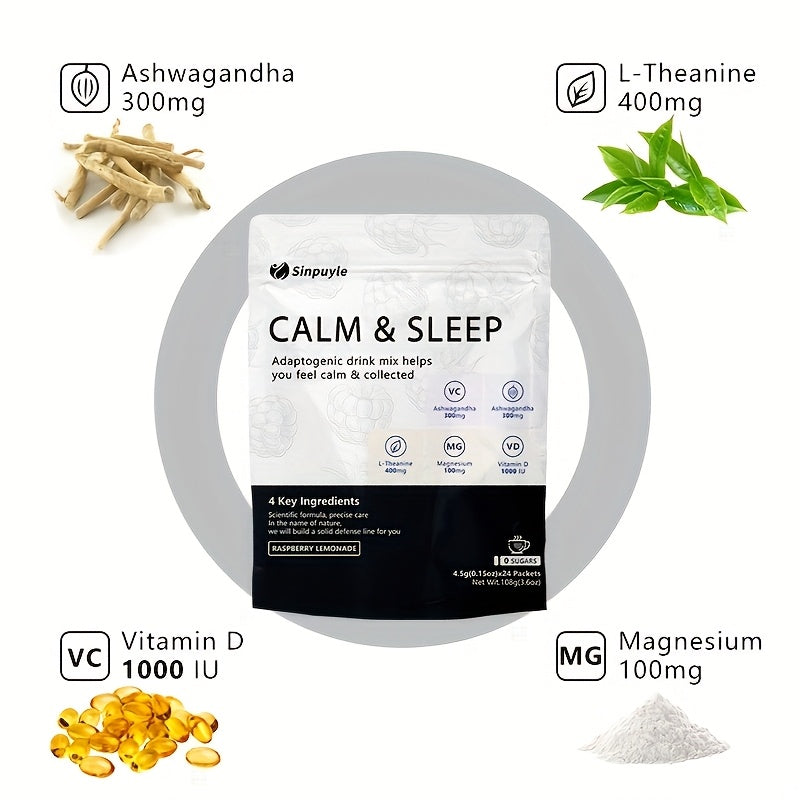 Adaptogenic Drink Mix - Raspberry Lemonade - Ashwagandha & Magnesium