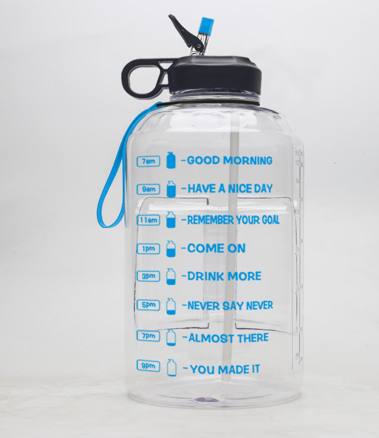 Large Capacity Sports Water Bottle 3.78L Plastic Hydration Bottle