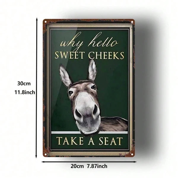 Metal Tin Wall Decoration - 20cm x 20cm Artistic Sign