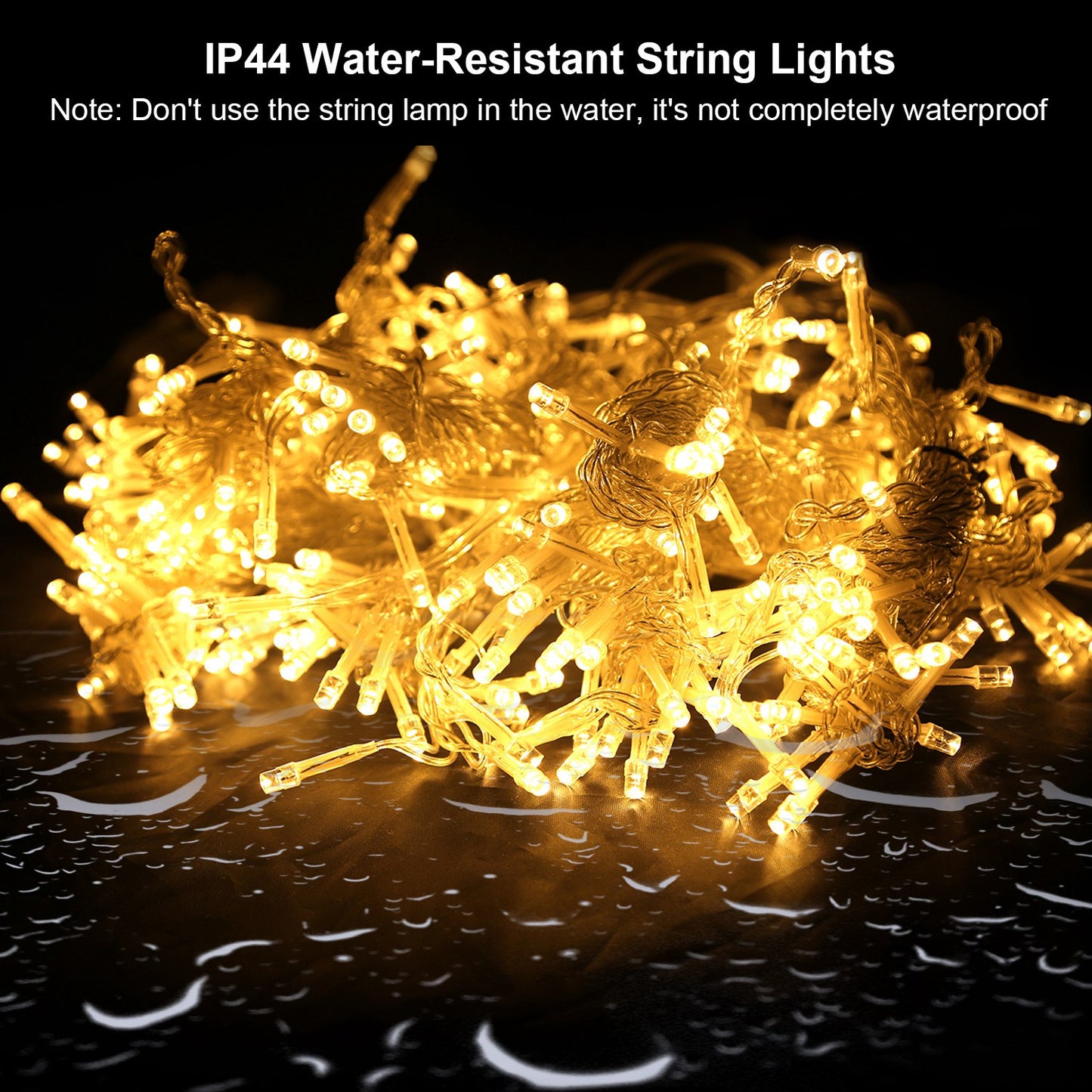 3M Waterproof LED String Curtain Lights with Remote & 8 Modes for Holiday & Garden Decor