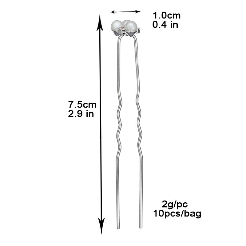 Elegant Handmade Pearl Crystal Hairpin for Bridal & Formal Hairstyles