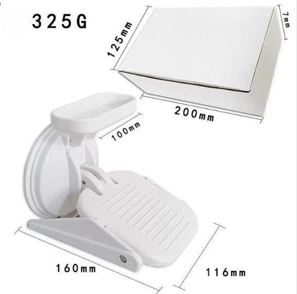 Bathroom Foot Pedal with Suction Cup Bracket - Non-Slip Foot Operated Pedal