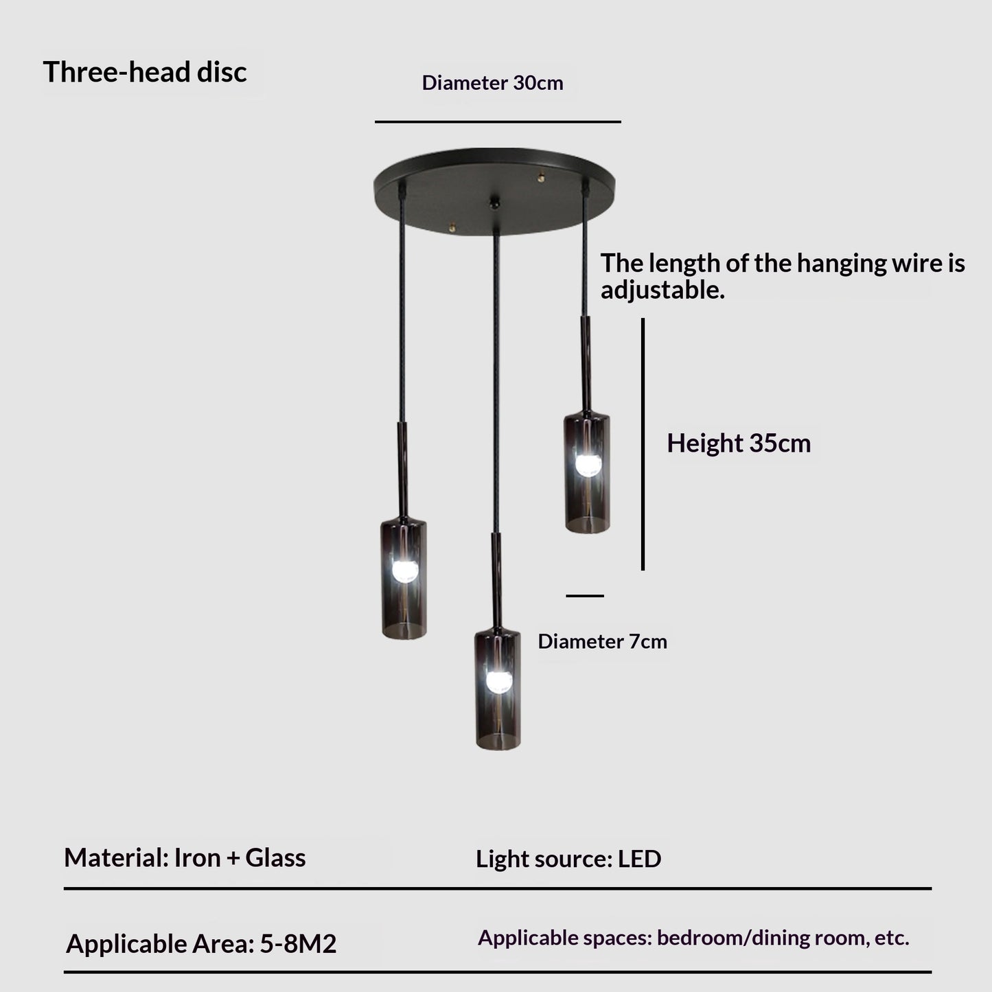 Postmodern All-Copper Bedside Pendant Lamp for Bedroom - Nordic Style