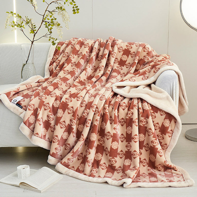 European Cotton Fleece Woolen Blanket - Thickened Warm Bed Sheet for All Seasons