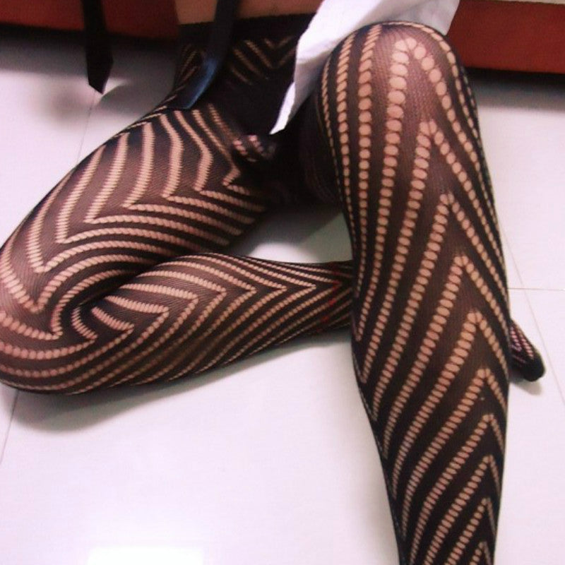 Men's Red and Wild Fun Leggings - One Size Black Nylon Comfortable Pants