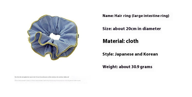 Women's Mori Style Floral Plaid Hair Ring Headdress