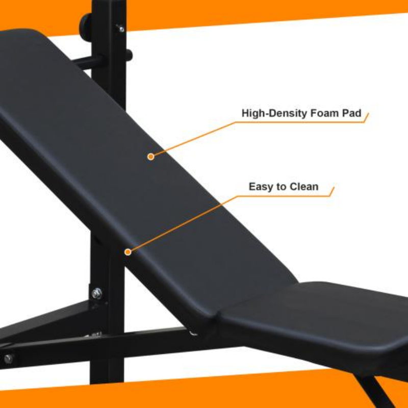 Olympic Weight Bench Set with Squat Rack for Home Gym