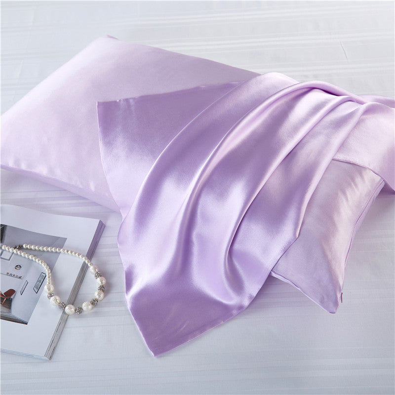 Silk Zipper Pillowcase - Breathable, Absorbent, Modern Home Textile