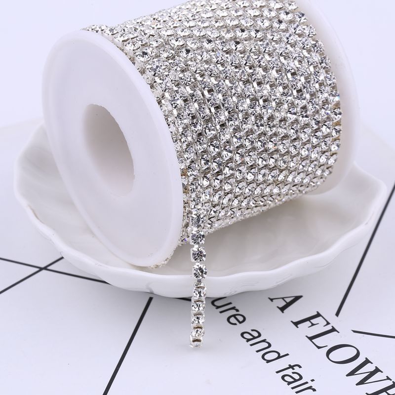 Rhinestone Chain for Jewelry Making and Craft Decor - Silver & Platinum Variants