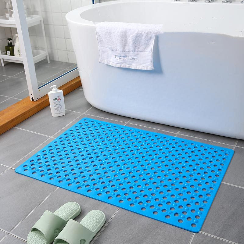 Large Waterproof Non-Slip Bathroom Mat with Suction Cups and Drainage Holes