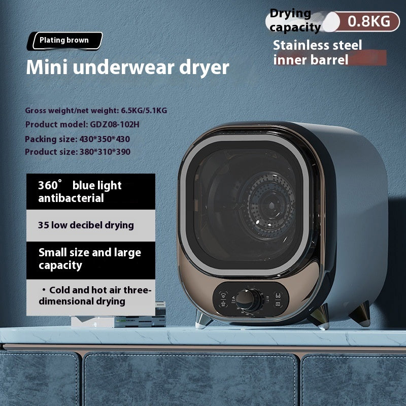 Silent Antibacterial Household Drum Dryer - Compact, Multi-Color Options
