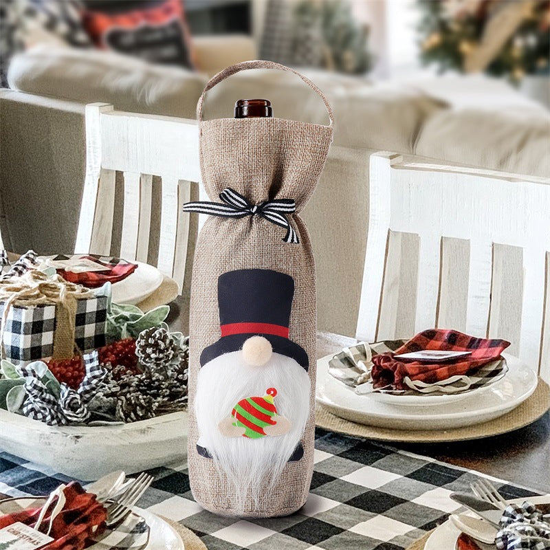 Christmas Bottle Cover Set with Multiple Styles - Holiday Decor