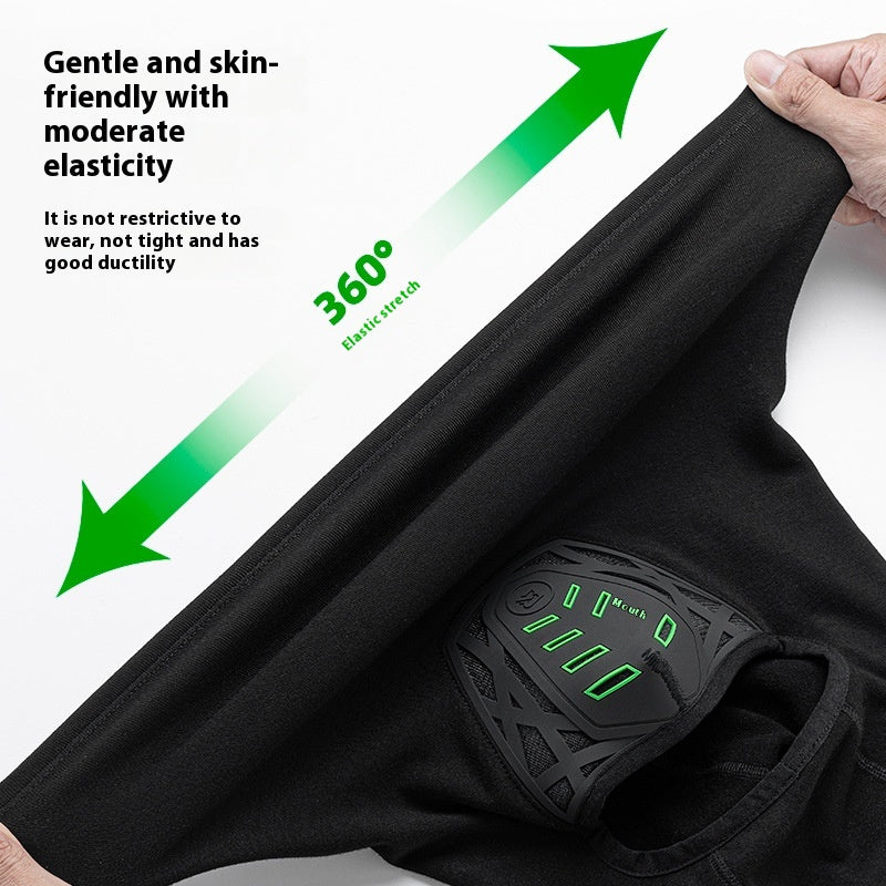 Windproof Fleece Cycling Face Mask - Black