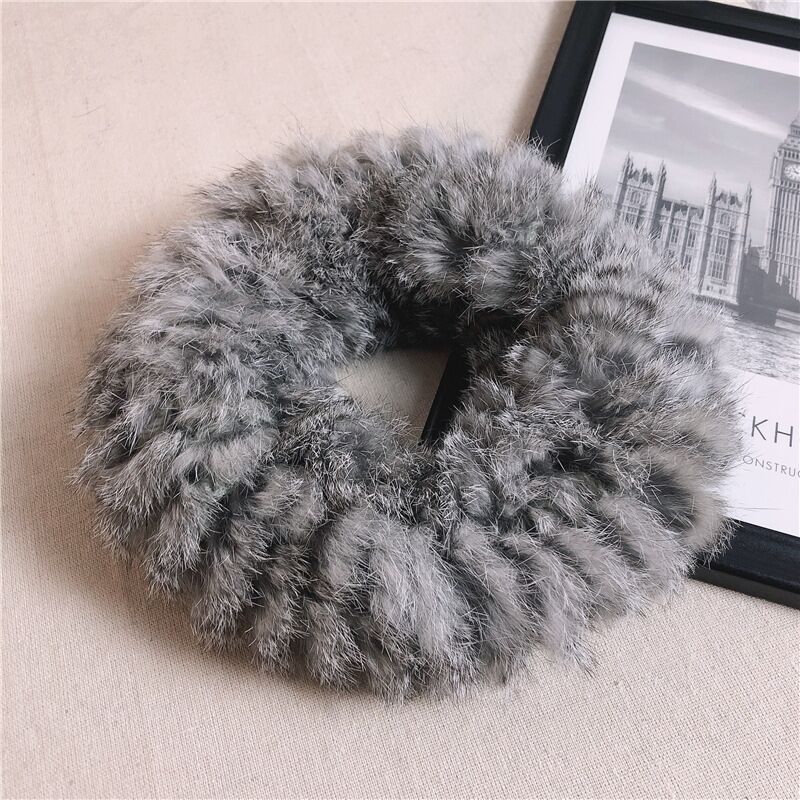 Rabbit Fur Visor Headband - Warm Winter Fashion