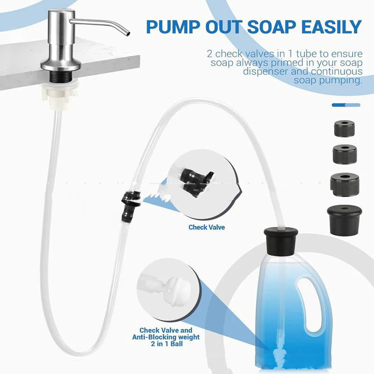 Hand Sanitizer Dispenser Extension Tube Kit for Home & Kitchen