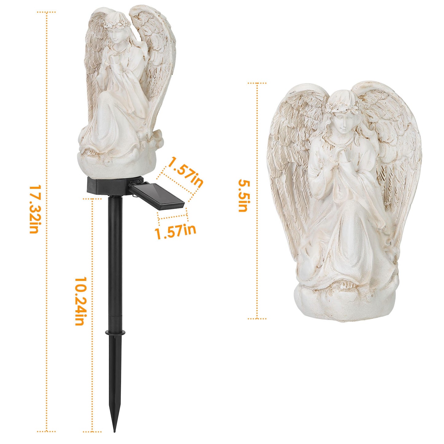 Solar Praying Angel Garden Light - IP65 Waterproof LED Lamp