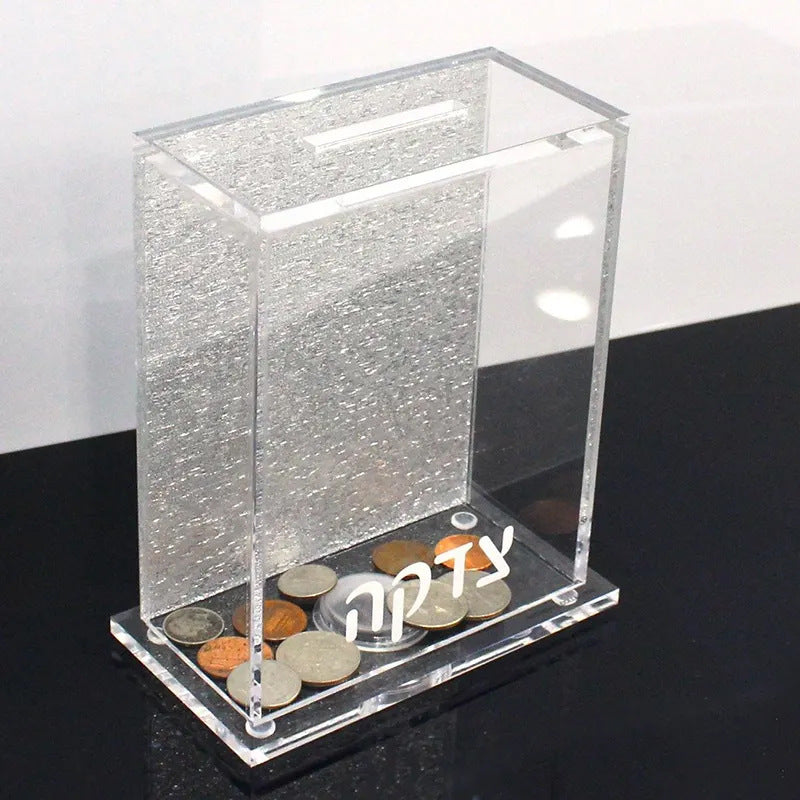 Organic Acrylic Voting Storage Box with Lockable Lid - Home Organization