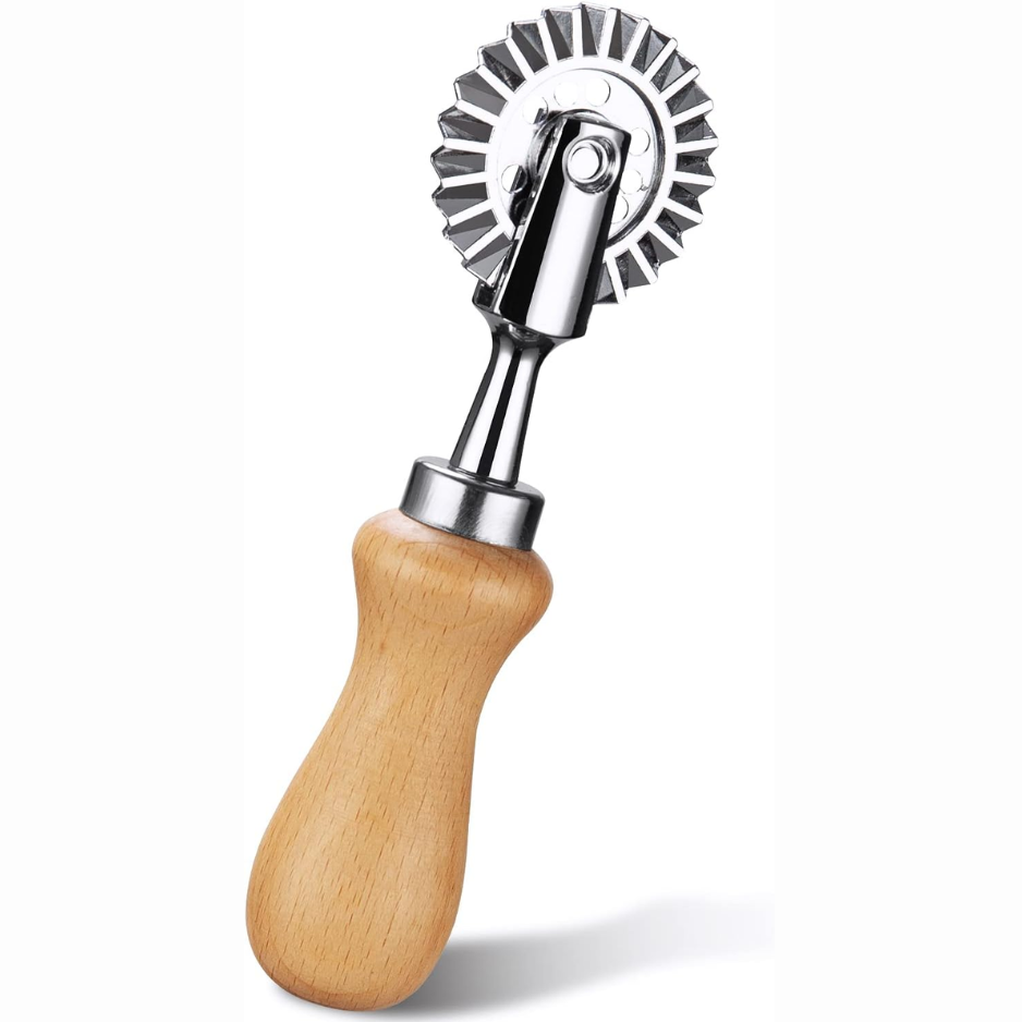 Pastry Wheel Cutter - Fluted Ravioli Crimper & Dough Tool