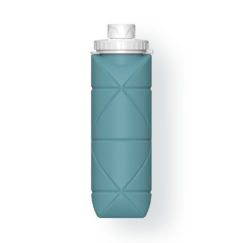 Large Capacity Foldable Water Bottle for Outdoor Travel - Silicone & Plastic