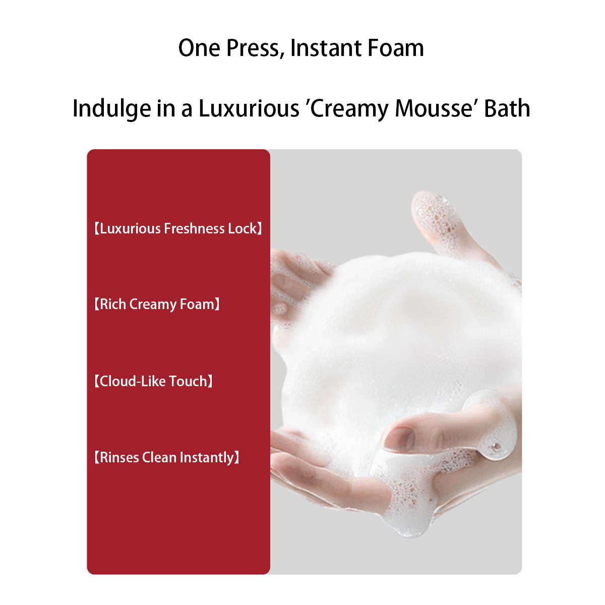 Hydrating Cream Bubble Bath & Shower Mousse with Hyaluronic Acid